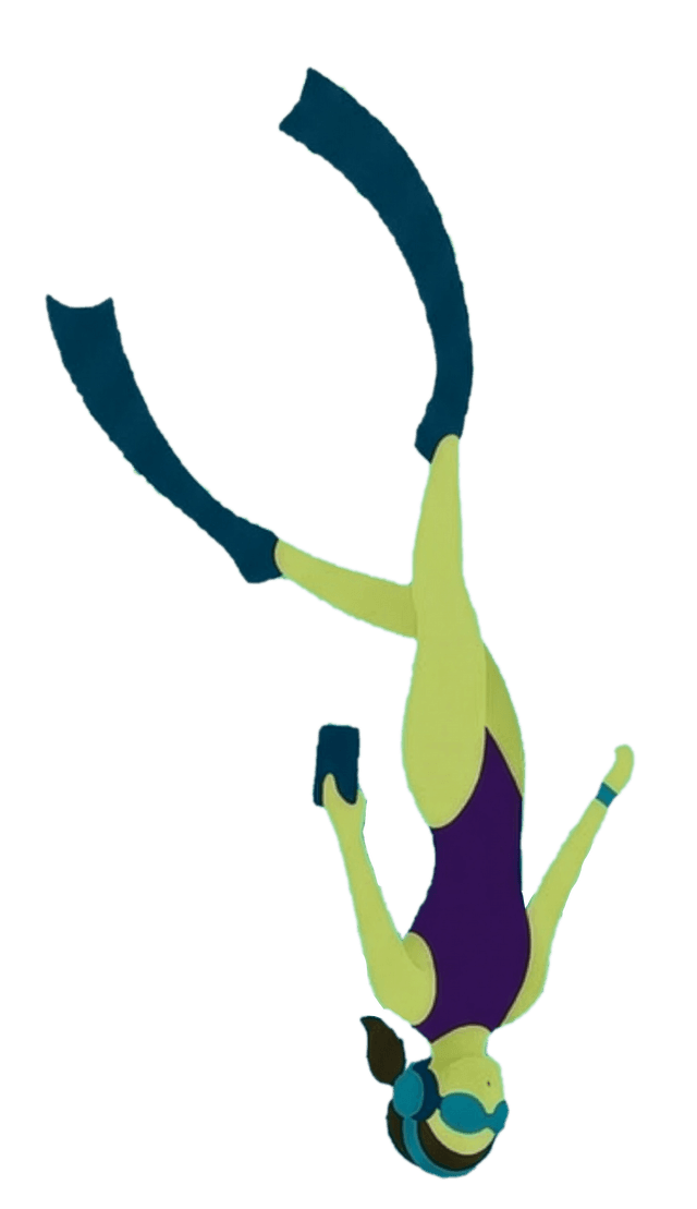 Deeply diver illustration